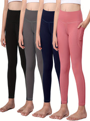 Girl Yoga Legging with Pockets for Workout Causal Kid Active Tummy Control Pants