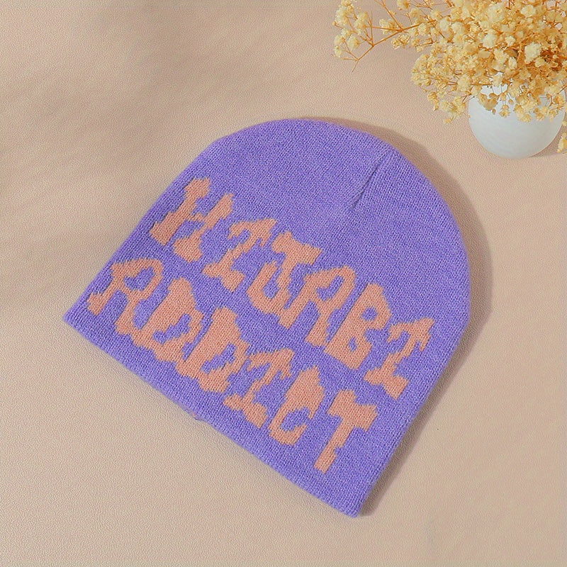 Y2K Multicolor Letter Woolen Hat Street Style