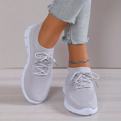 Women's Casual Knitted Sock Sneakers Lace Up Running Tennis Jogging Shoes
