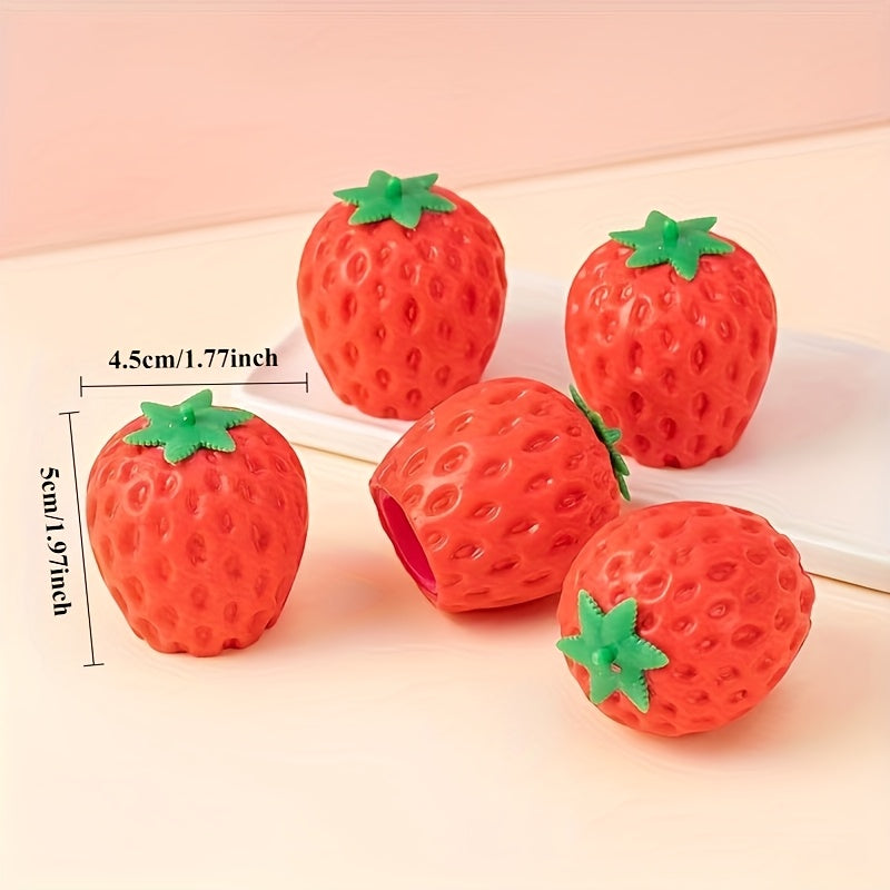 Soft Strawberry Bears Sensory Fidget Toys Set of 8pcs