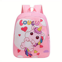 Kids Unicorn Print Backpack Waterproof Lightweight Schoolbag