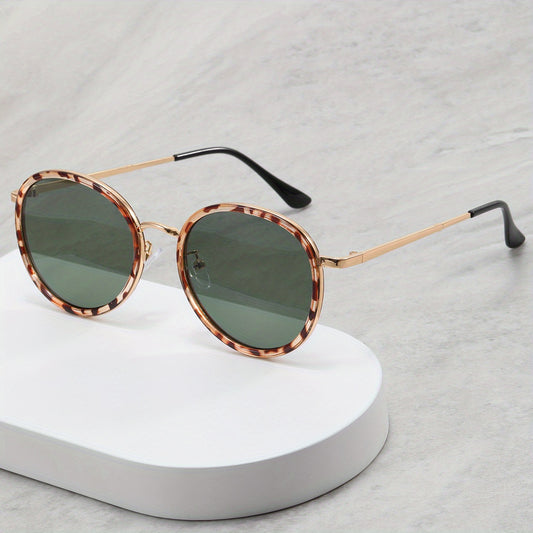 Men's Retro Round Frame Sunglasses for Outdoor Activities