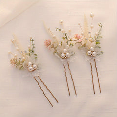 Faux Pearl Flower Leaf Headband Hairband Tiara Wedding Bridal Hair Accessories