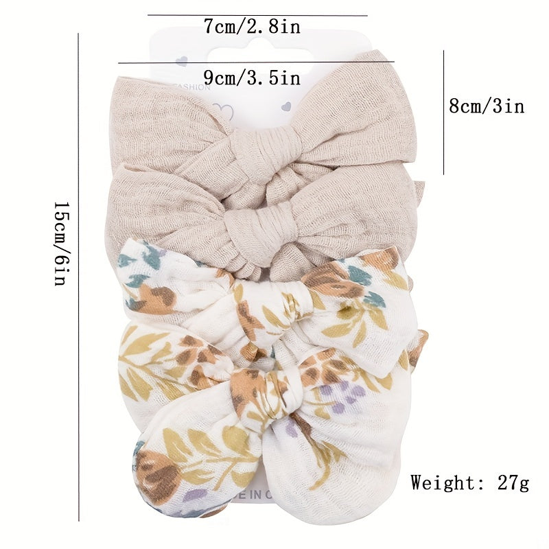 4pcs Bow Hair Clip Cute Headwear for Girls