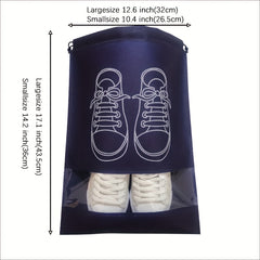 6pcs Portable Shoe Drawstring Storage Bag Non Woven Fabric Shoe Bag