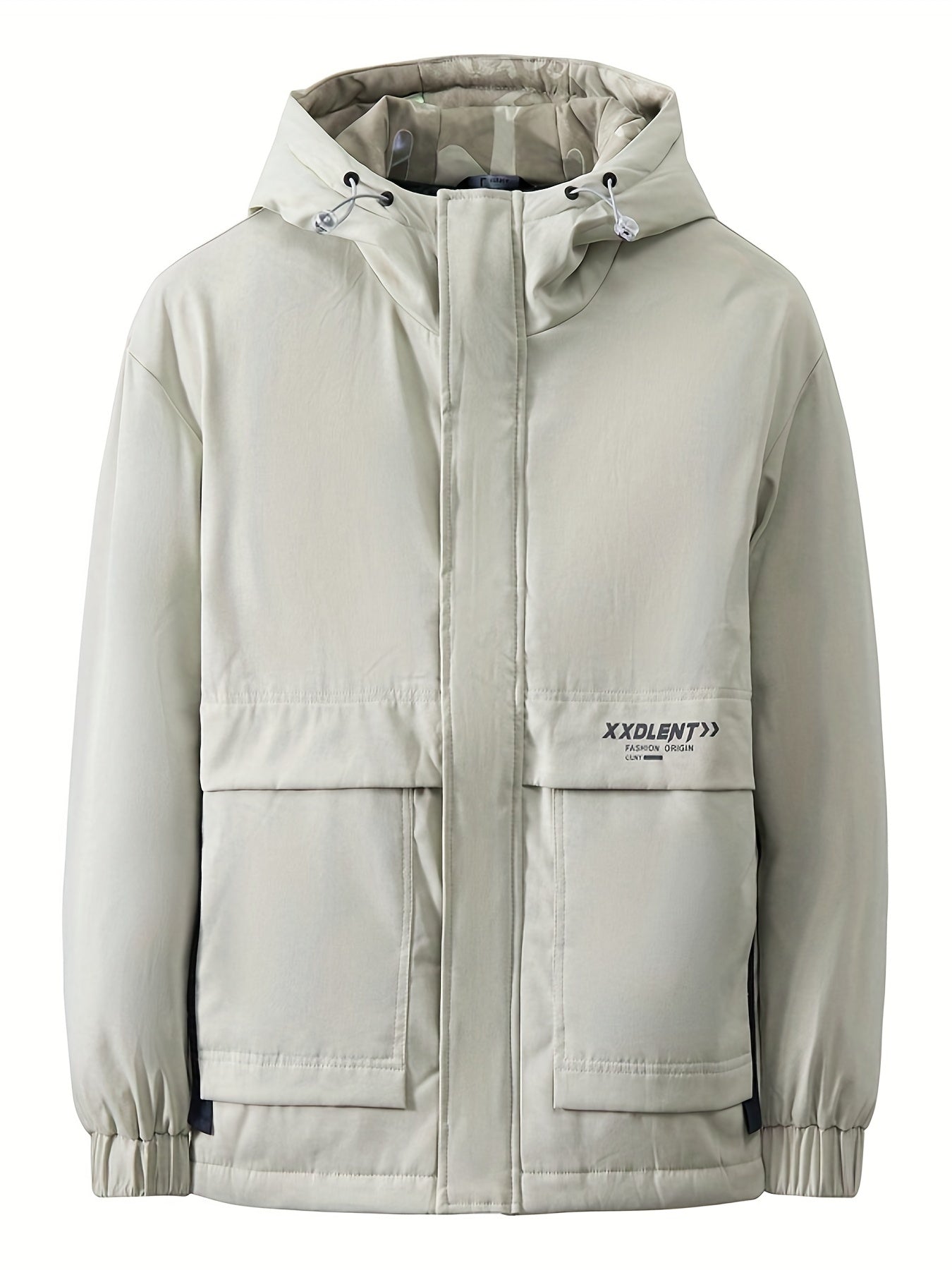Men's Hooded Puffer Jacket Loose Fit Big Pocket Duck Down Coat for Winter