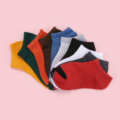 10 Pairs Kids Striped Ankle Socks