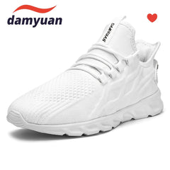 Women's Breathable Knit Sneakers Low Top Lace Up Casual Shoes