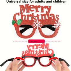 Christmas Glitter Party Glasses Fun Novelty Eyeglasses Holiday Favors