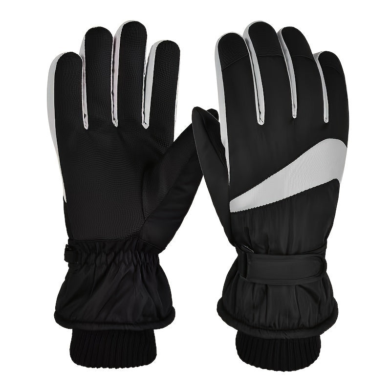 Velvet Thickened Waterproof Ski Gloves - Winter Warm Touch Screen Gloves