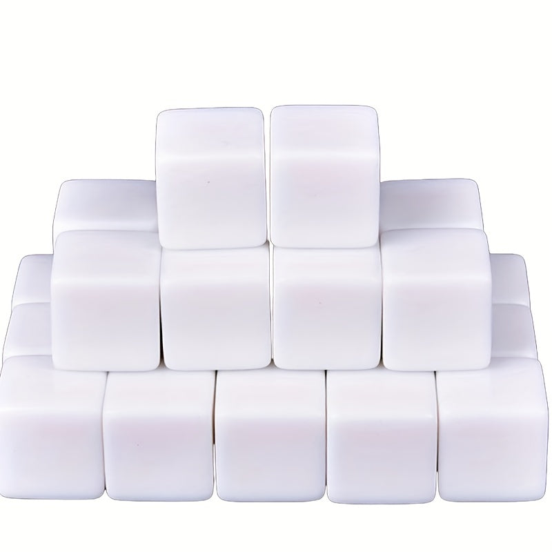 10pcs Blank Dice Set for Board Games DIY, Acrylic Teaching Plastic Cubes