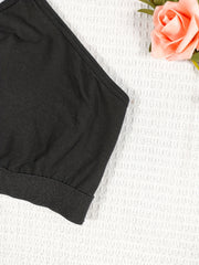 Lace Trim Racer Back Sporty Bra Medium Stretch