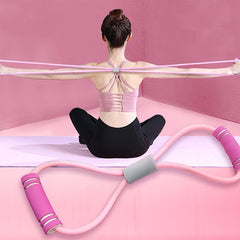 8 Shaped Resistance Band with Padded Handles for Home Workouts