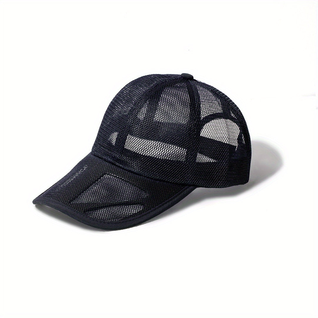 Mesh Hat Hollow Brim Baseball Cap Sun Hat Men's Peaked Cap