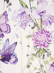 Butterfly & Floral Print Lace V Neck Cami Dress