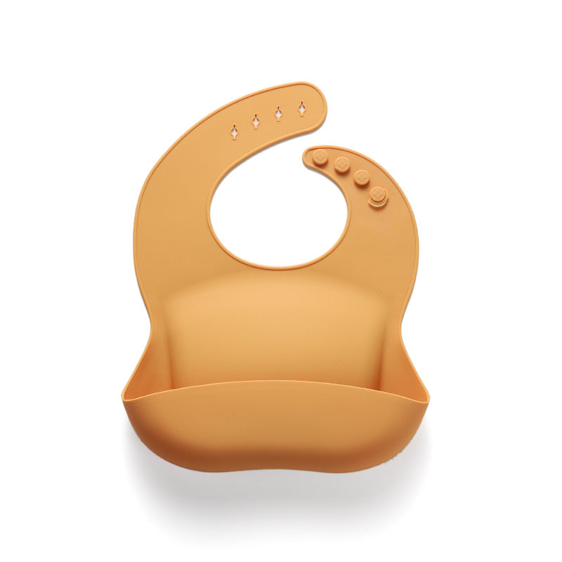 1pc 30cm Silicone Bib Anti-fouling Foldable Soft Baby Feeding Bib