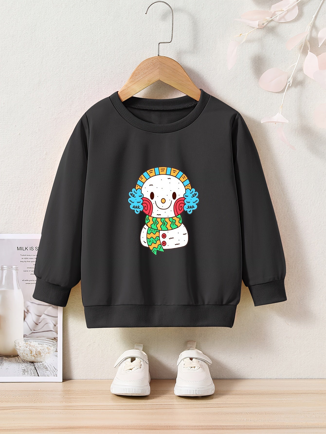 OERYUI Snowman Graphic Sweatshirt Comfy Pullover Kids Clothes