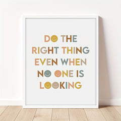Be Kind & Do Right Thing 8x10 Boho Classroom Print