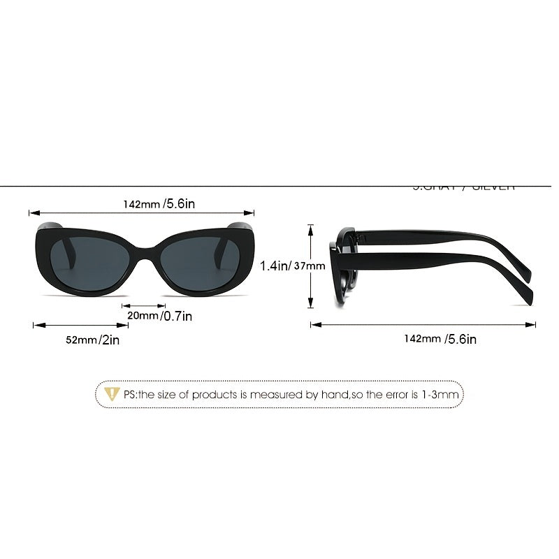 Retro Cat Eye Sunglasses Small Clout Goggles Square UV400 Sun Shades