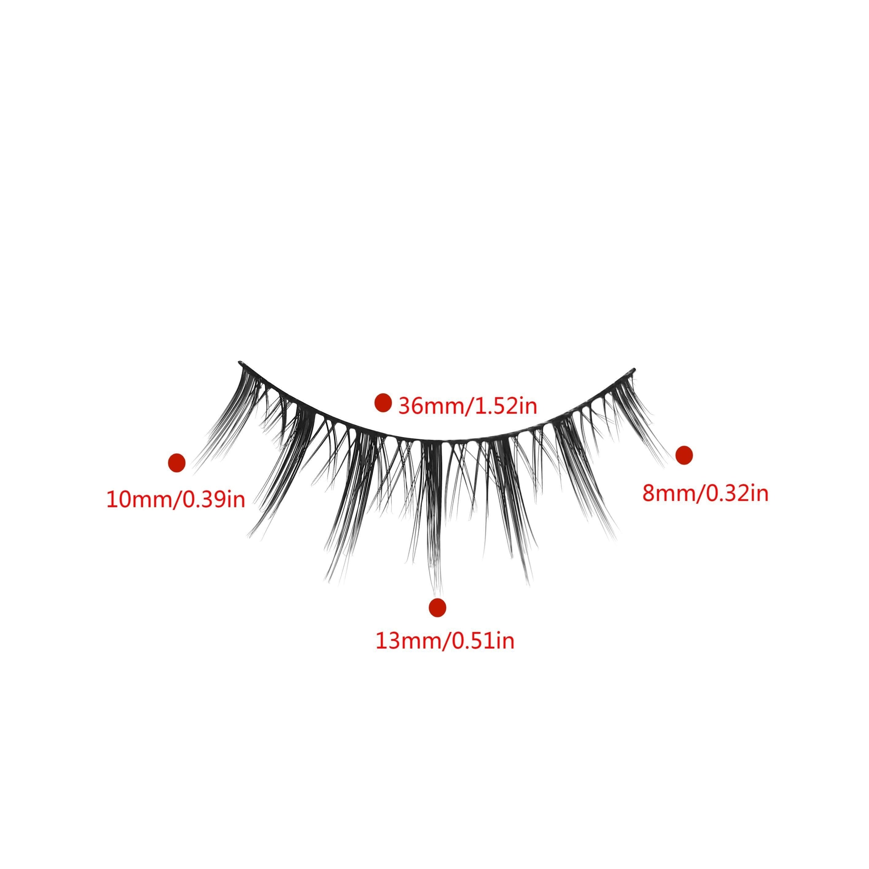 5 Pairs Natural Look Full Strip Faux Mink False Eyelashes