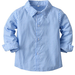 Toddler Boys Striped Button Front Shirt