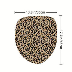 Leopard Print Shower Curtain Bathroom Decor Set