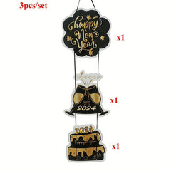 3pcs Year Door Hanging Decorations Birthday Party Home Decor