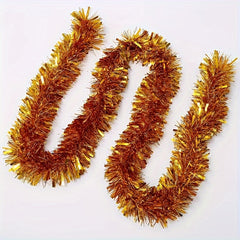 3pcs Christmas Decor Set: Wreath, Tree, Tinsel Garland, Flocked & Foil