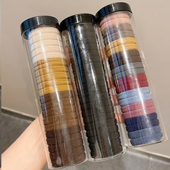 20pcs Seamless Elastic Head Rope in Can for Girls