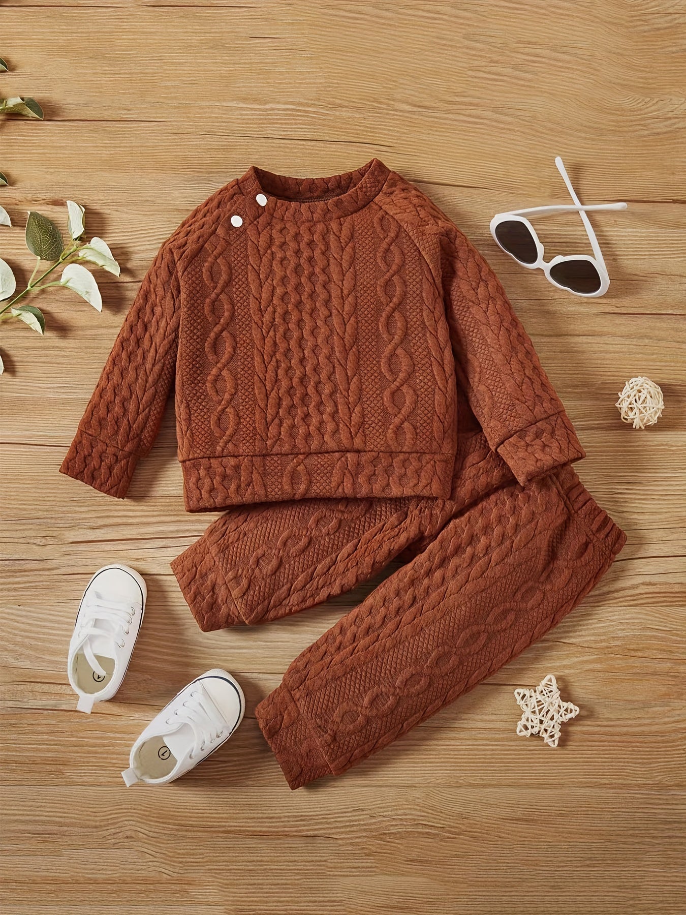 Boys Casual & Thermal Thick 2pcs Set Fall Winter
