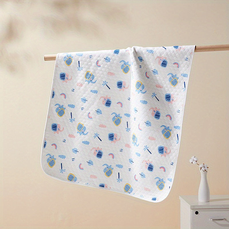 Baby Washable Diaper Printed Mattress Breathable Cotton Surface Diaper Pad