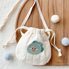 Kids Embroidered Coin Purse Crossbody Wallet for Girls