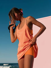 Casual Loose Jumpsuit Sleeveless Solid Activewear