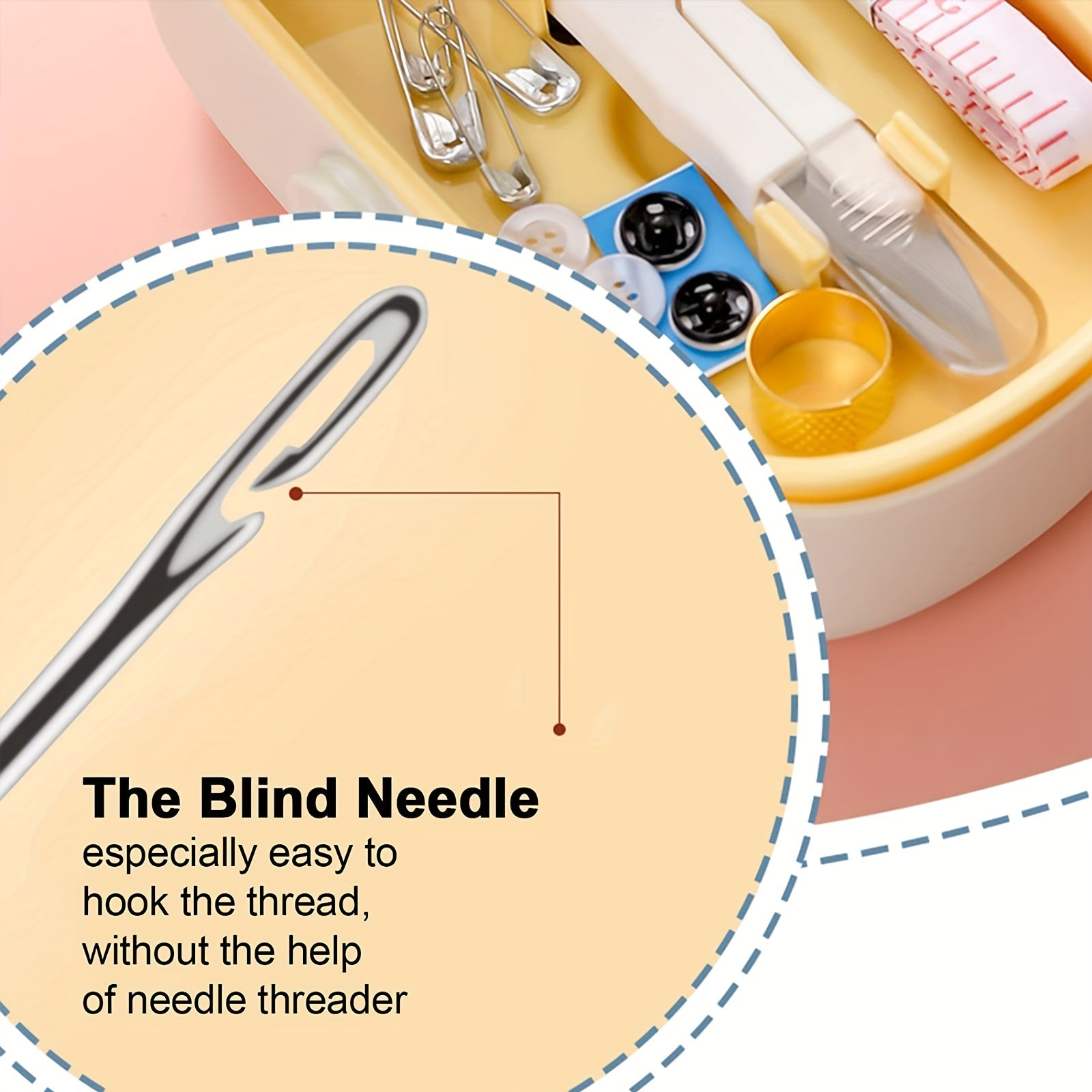 Portable Sewing Kit For Adults Plastic Sewing Box Needle And Thread Kit