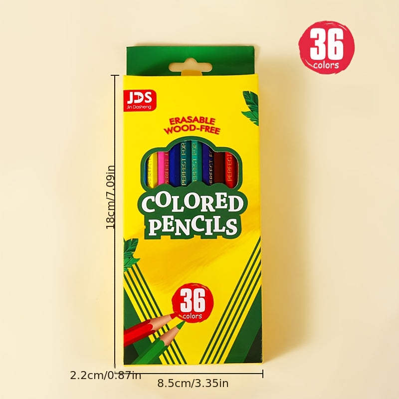 Neon Colored Pencils Set 48pcs Bright Colors Pre Sharpened Sketching Drawing Art