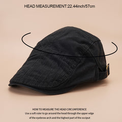 Cotton Blend Lightweight Newsboy Cap Solid Hats For Women Men