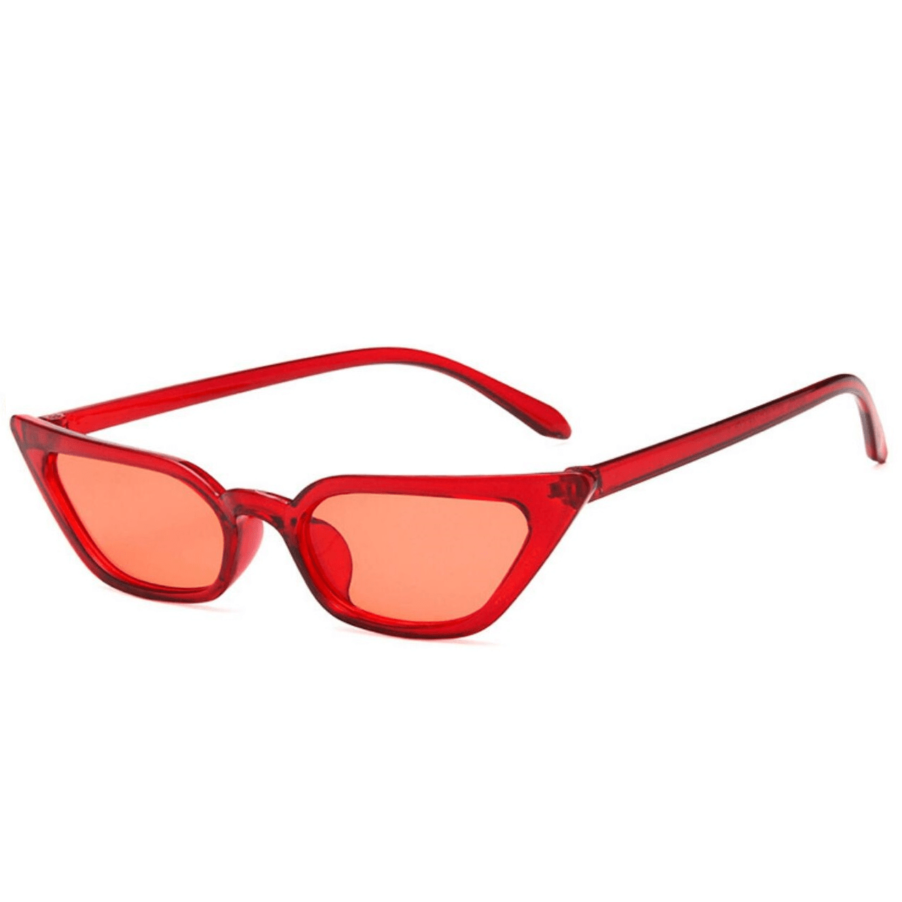 Small Cat Eye Sunglasses Vintage Skinny Frame Y2K Shades