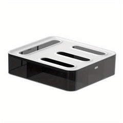 Bag Storage Organizer And Wrap Dispenser With Cutter For Kitchen Drawer