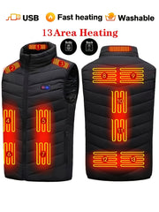 Men's 13 Areas Stand Collar Smart Heating Vest