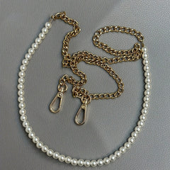 Metal Bead Decor Bag Strap Durable Stylish Shoulder Bag Strap Replacement