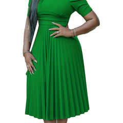 Solid Puff Sleeve Maxi Dress