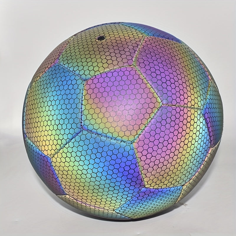 Reflective Size 5 PU Soccer Ball for Night Training