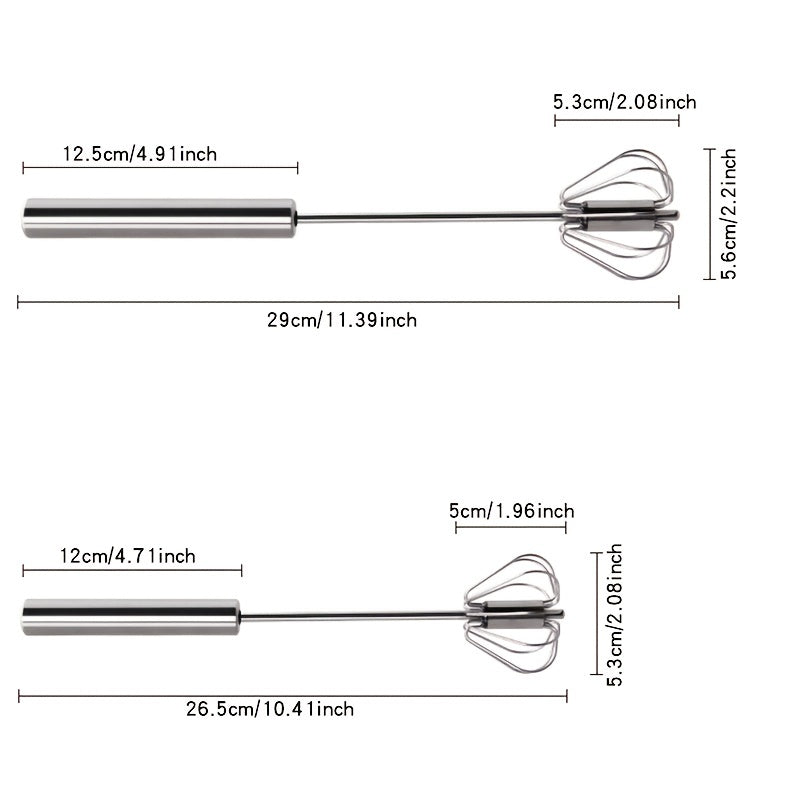 Stainless Steel Handheld Egg Beater Manual Kitchen Tool