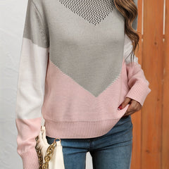 Eyelet Block Sweater for Fall & Winter