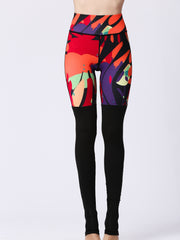 Colorblock High Waist Yoga Pants Slim Fit Butt Lifting