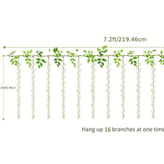 16 Branches Wisteria Hanging Flowers 46 Cm Artificial Wisteria Vine Silk Flowers