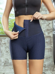 Women's High Waist Butt Lifting Seersucker Workout Shorts