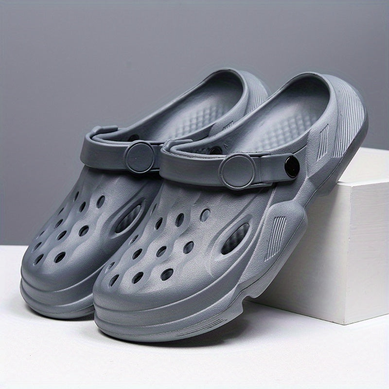Men's Casual Slip-On Platform Clogs Outdoor Beach Shoes