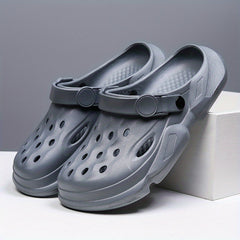 Men's Casual Slip-On Platform Clogs Outdoor Beach Shoes