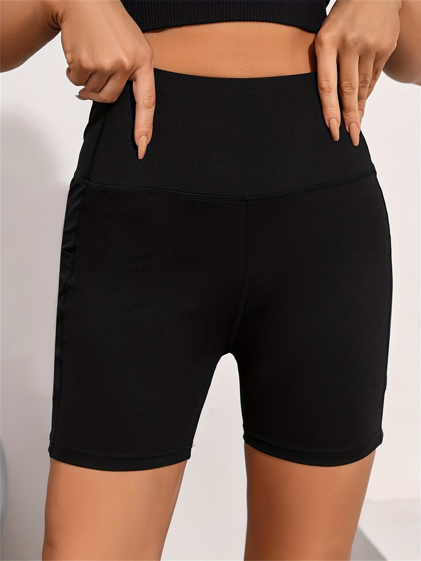 High Waist Butt Lifting Biker Shorts Slim Fit Workout Pants